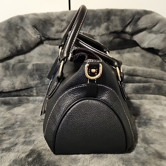 Dooney & Bourke Black Pebble Leather Satchel - Picture 3 of 9